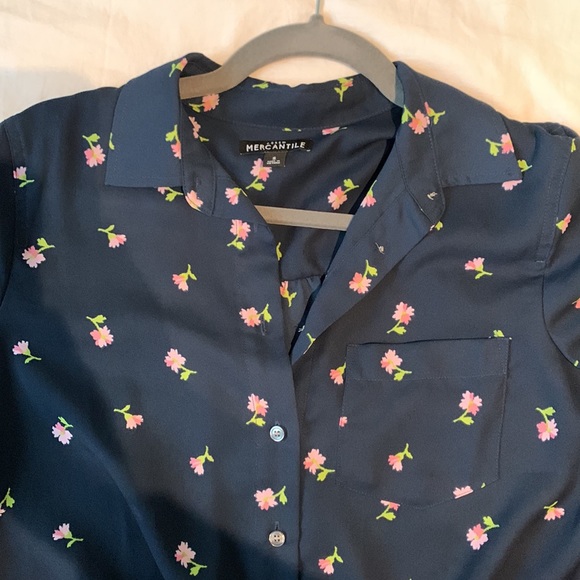 J Crew Mercantile Tie blouse Sz S - Picture 5 of 5